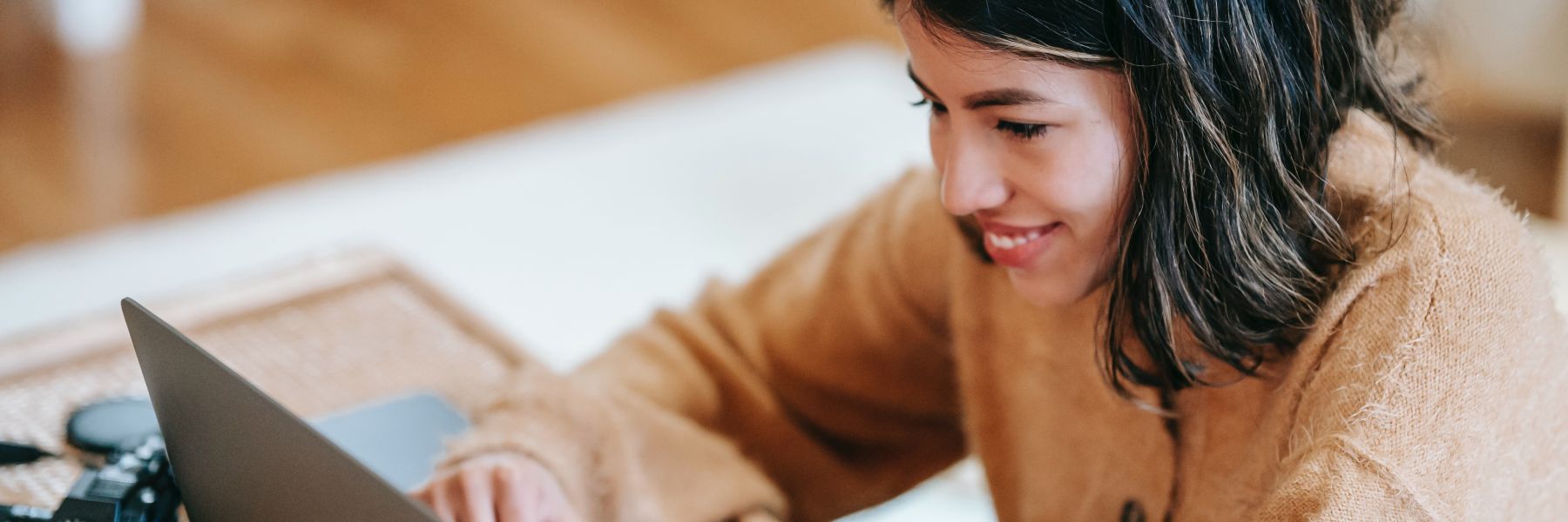 Woman working with laptop