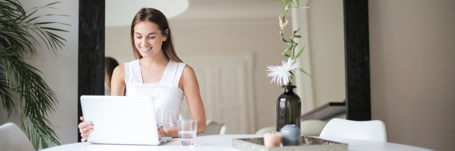 Woman working from home